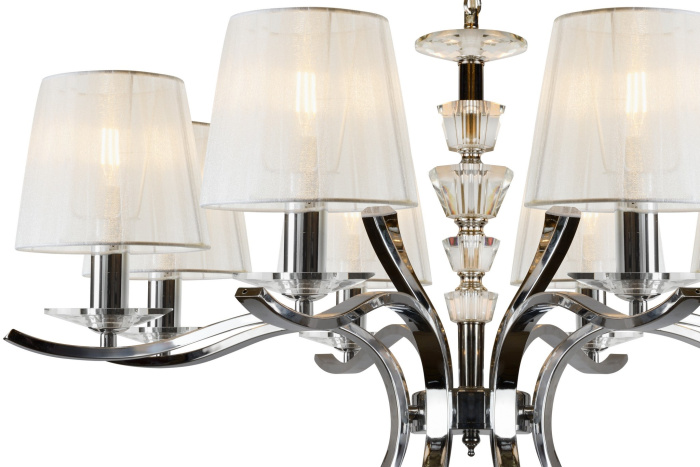 Подвесная люстра iLamp Omega RM5231/8 Хром