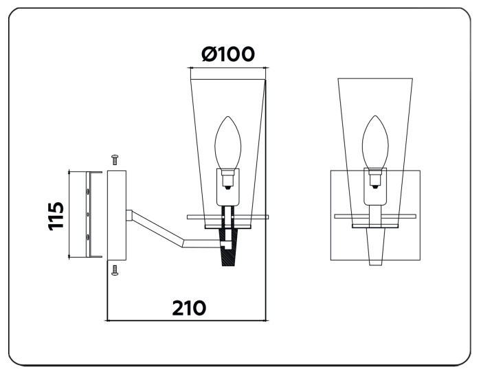 Настенный светильник со сменной лампой Ambrella light TR3239