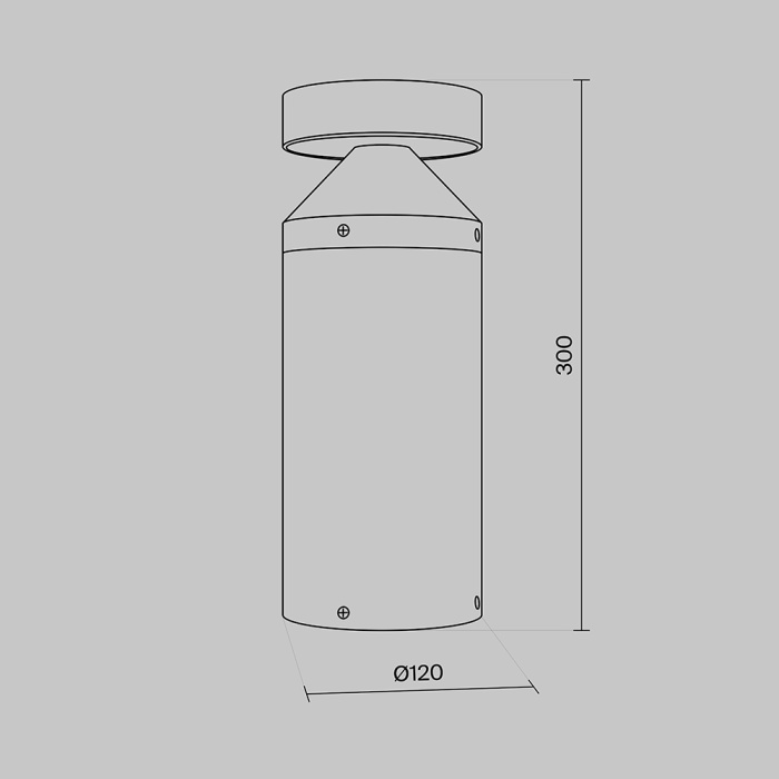 Садово-парковый светильник Maytoni Olten O591FL-L12GF3K