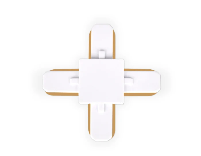 Коннектор Х-образный однофазный для соединения трековых шинопроводов Ambrella light GL7082