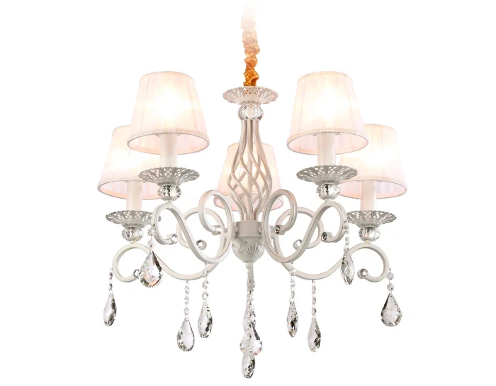 Подвесная люстра с абажурами и хрусталем Ambrella light TR4547