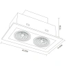 Встраиваемый светильник Arte Lamp Technika A5930PL-2BK