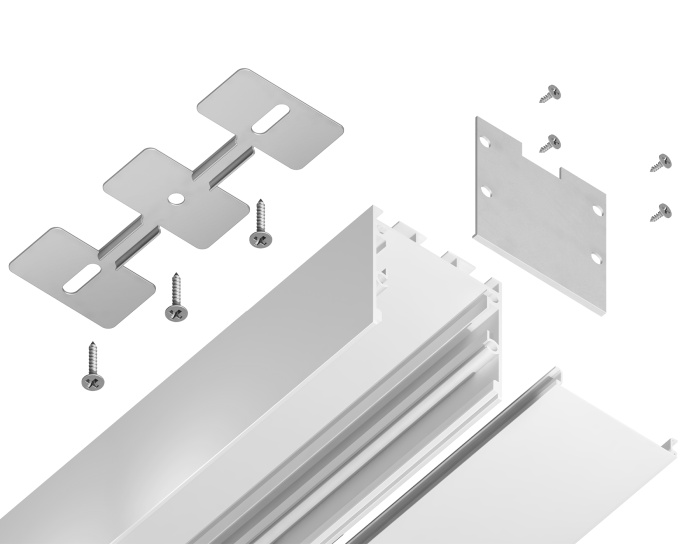 Алюминиевый профиль накладной/подвесной "Profile System" 35*35 для светодиодной ленты до 26мм Ambrella light GP2550WH