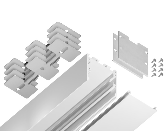 Алюминиевый профиль накладной/подвесной "Profile System" 35*35 для светодиодной ленты до 26мм Ambrella light GP2550WH