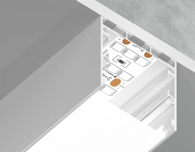 Алюминиевый профиль накладной/подвесной "Profile System" 35*35 для светодиодной ленты до 26мм Ambrella light GP2550WH