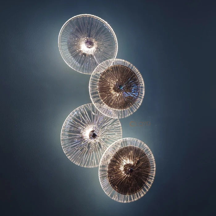 Бра Cloyd HELION-A W4 / выс. 62 см - хром - дымчатое стекло (арт.20320)