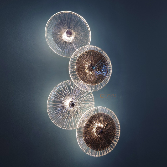 Бра Cloyd HELION-A W4 / выс. 62 см - хром - дымчатое стекло (арт.20320)