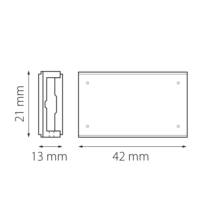 Соединитель трековый однофазный 48V I-образный DUE DUE Lightstar 507107