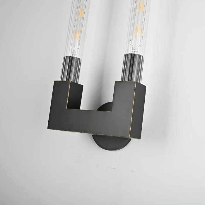 Бра CANELLE wall lamp DOUBLE Sconces Black ImperiumLoft
