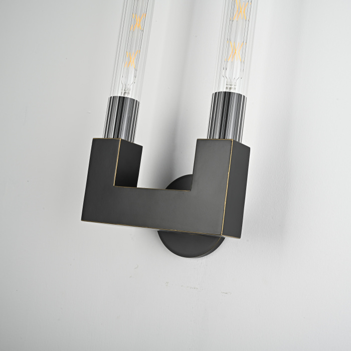 Бра CANELLE wall lamp DOUBLE Sconces Black ImperiumLoft