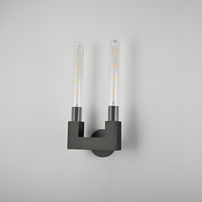 Бра CANELLE wall lamp DOUBLE Sconces Black ImperiumLoft
