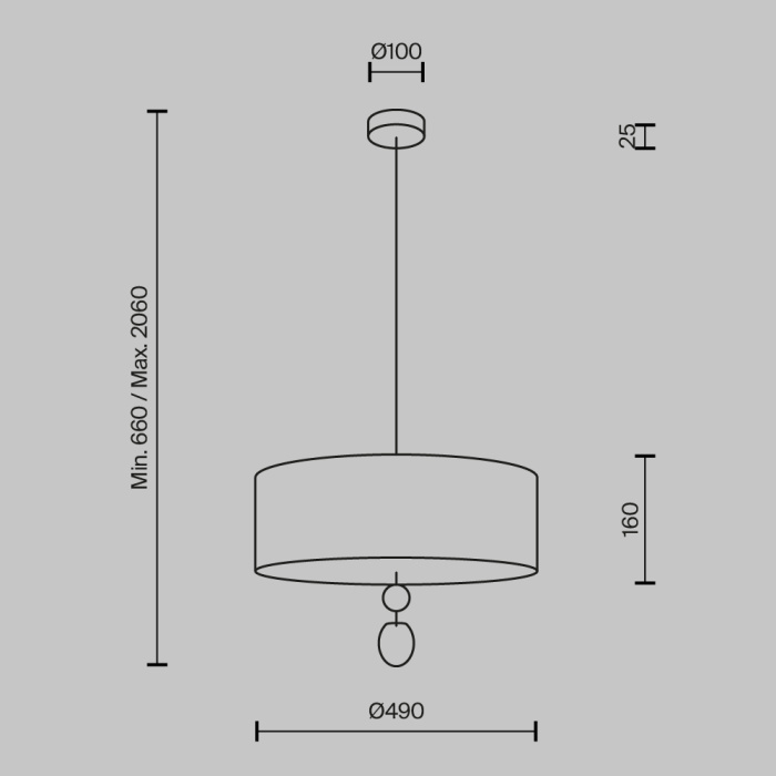 Подвесной светильник Maytoni Glamping MOD437PL-05B