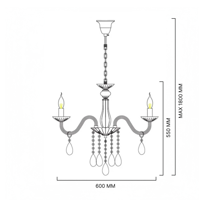 Подвесная люстра RAINBOW D60 ImperiumLoft