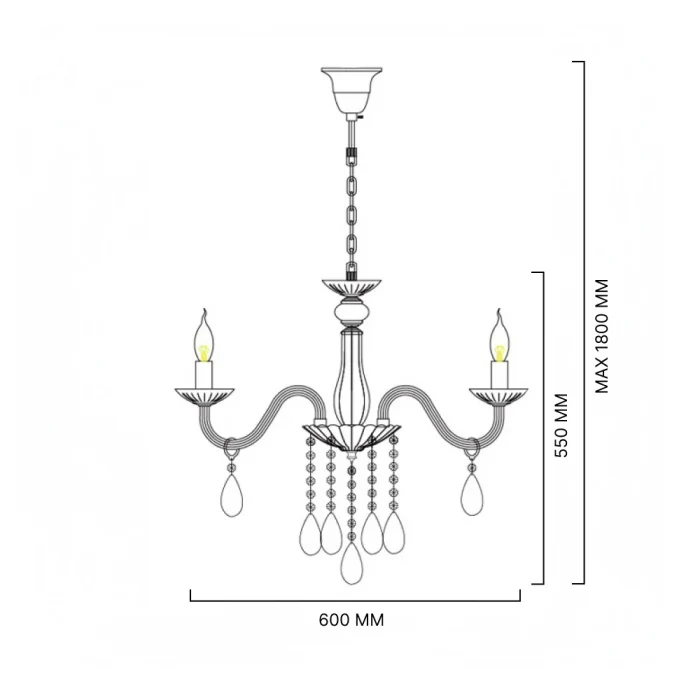 Подвесная люстра RAINBOW D60 ImperiumLoft