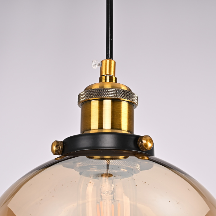 Подвесной светильник Loft Clear Glass Sphere Cloche Дымчатый ImperiumLoft