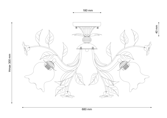 Люстра потолочная Lucia Tucci Fiori di rose 114.6