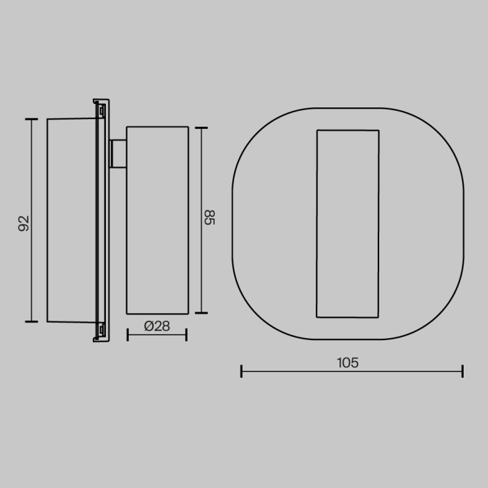 Настенный светильник Maytoni Ego C175WL-9W-2.7-4K-W