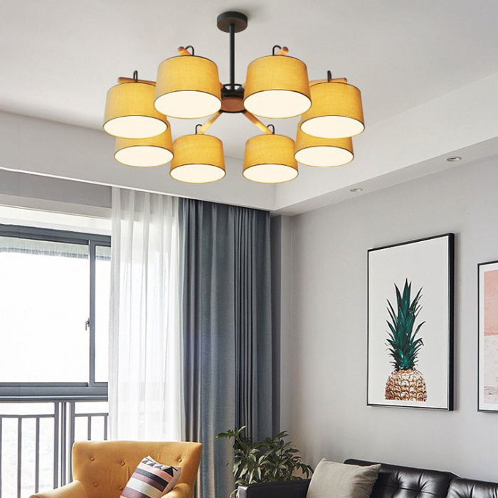 Потолочная люстра на штанге EVEN 8 Olive ImperiumLoft 178372-26