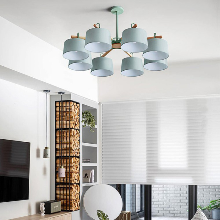 Потолочная люстра на штанге EVEN 8 Olive ImperiumLoft 178372-26