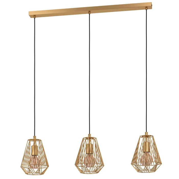 Подвесной потолочный светильник STYPE, 3Х40W, E27, L950, B200, H1100, сталь, золотой EGLO 43696