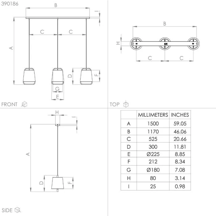 Подвесной светильник EGLO CAMALOZA 390186