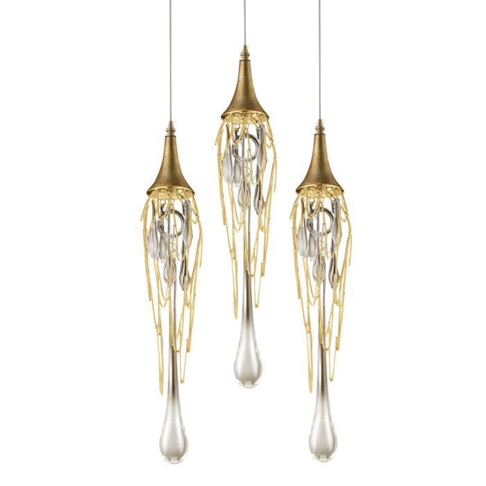 Подвесной светильник Delight Collection Goddess Tears P68009L-3/R gold