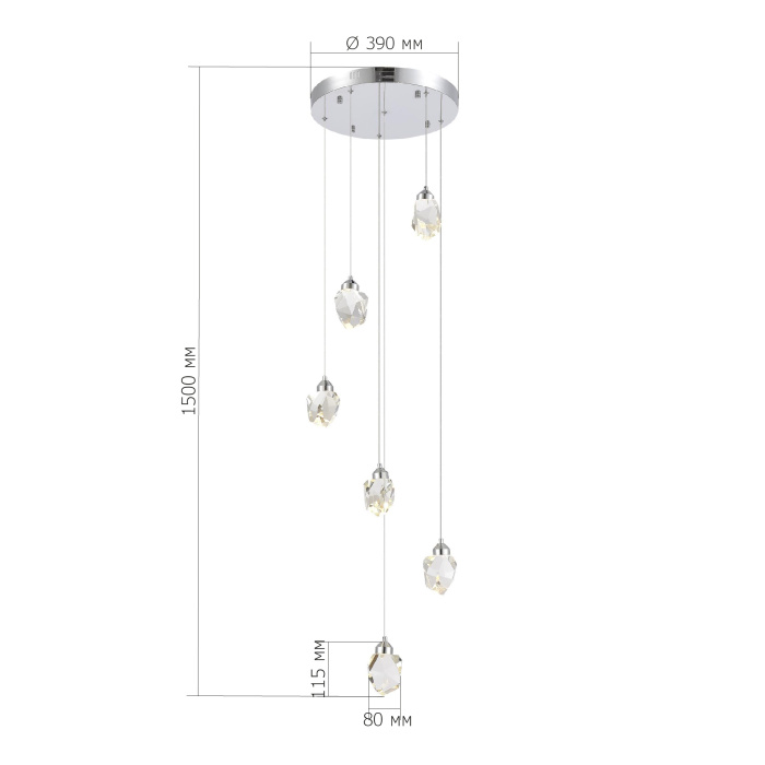 Подвесной светильник ST LUCE CASCATO SL6114.103.06