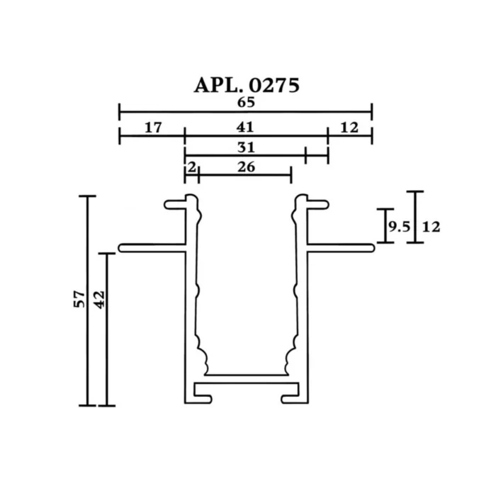 Шинопровод трековый Aployt Magnetic track 220 APL.0275.00.200