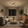 Светильник потолочный Серый/Серый LED 5*12W 3000K/4500K/6000K SLE6006-702-05