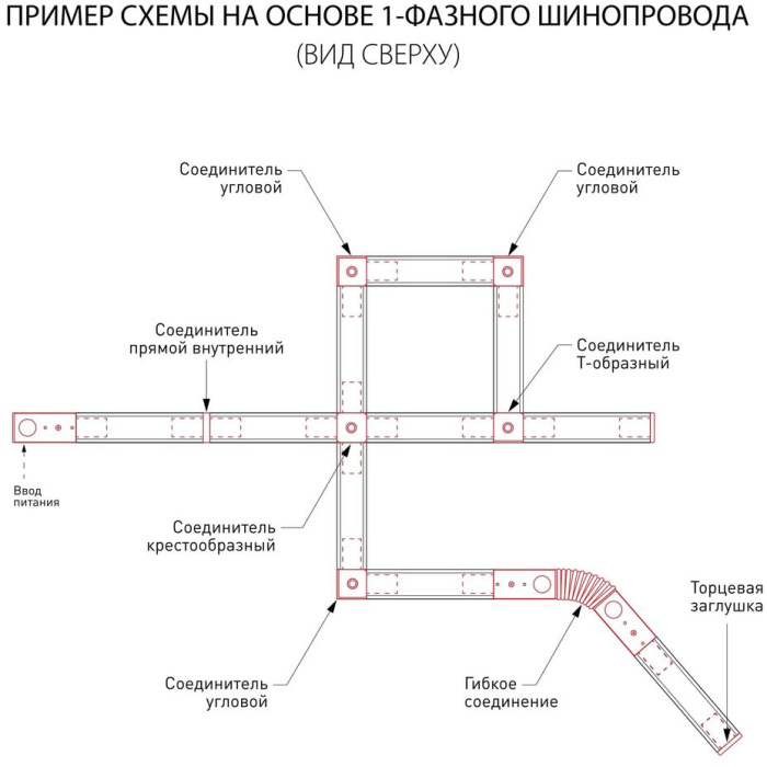 Встраиваемый однофазный шинопровод Elektrostandard Track rail wh recessed 4690389178511