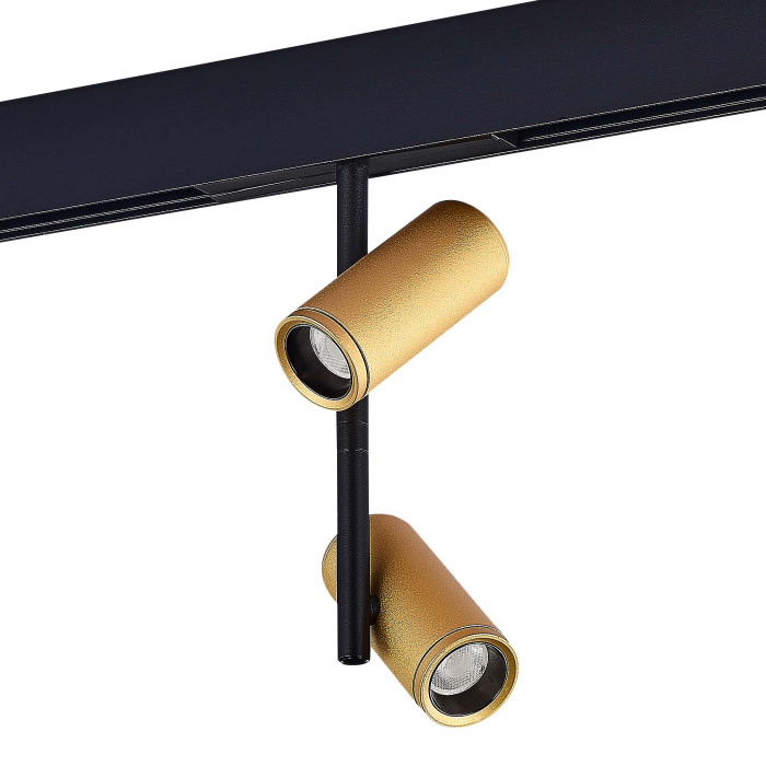 Магнитный трековый светильник Золотистый LED 1*16W 3000K 1 100Lm Ra>90 36° IP20 D45xH24 ST808.236.16
