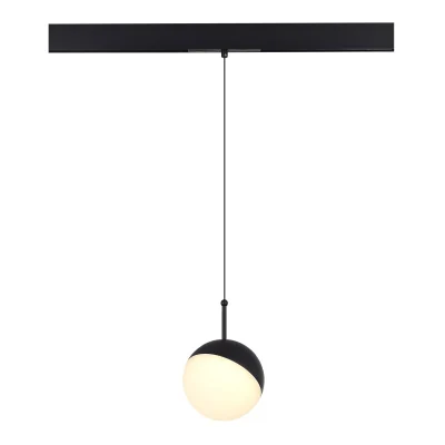 Магнитный трековый светильник Черный LED 1*7W 3000K Lm Ra90 120° IP20 D100xH- 48V ST681.436.07