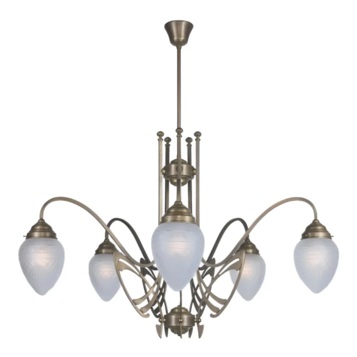 Люстра на штанге Berliner Messinglampen D266-123crB