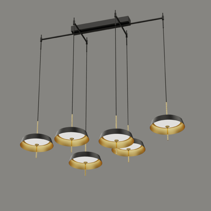 Подвесной светильник Delight Collection MD18001061 MD18001061-6B  black/gold