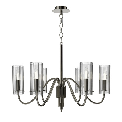 Светильник подвесной ST-Luce никиль/прозрачный E14 6*40W SL2005.103.06