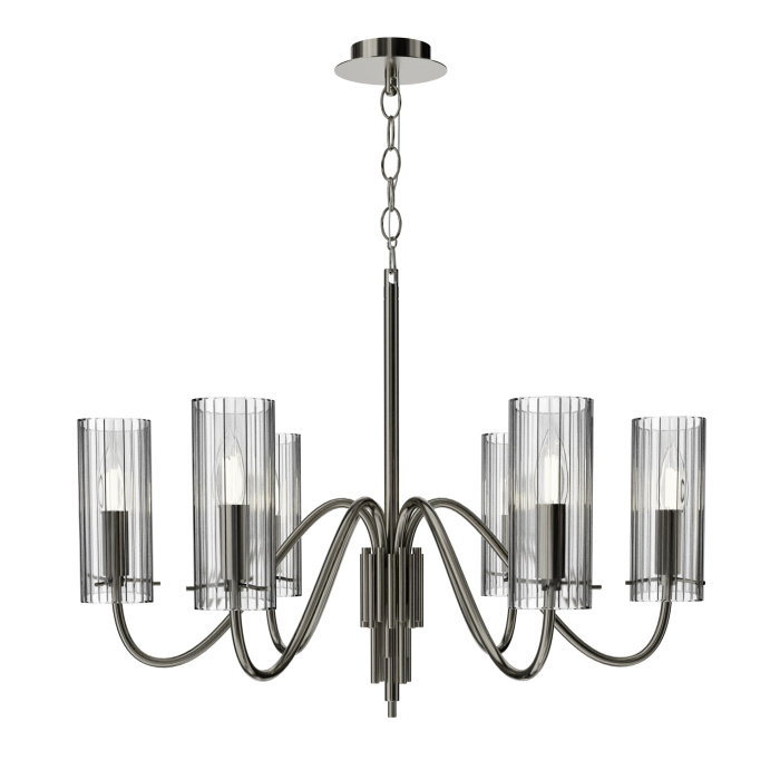 Светильник подвесной ST-Luce никиль/прозрачный E14 6*40W SL2005.103.06