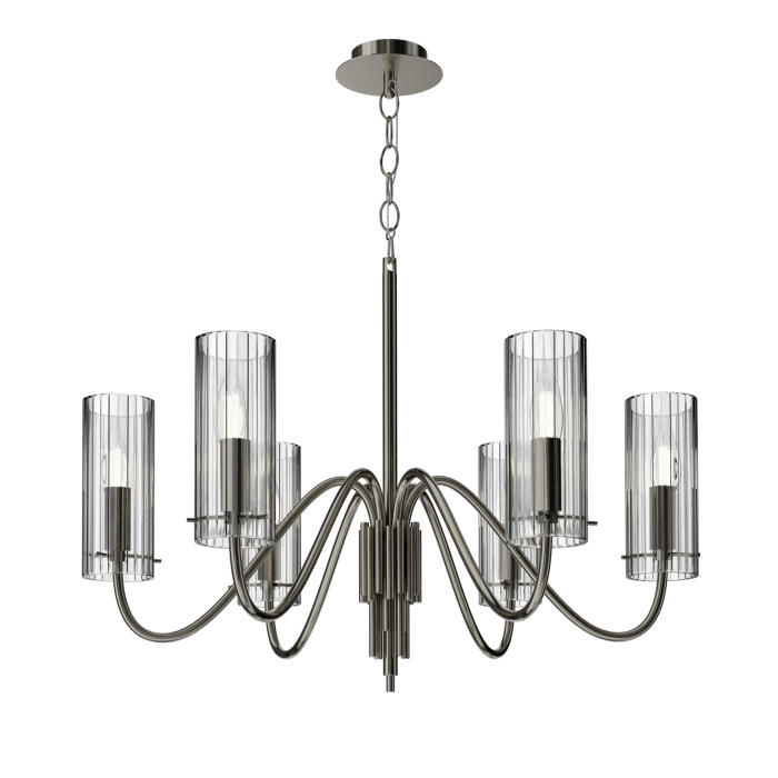 Светильник подвесной ST-Luce никиль/прозрачный E14 6*40W SL2005.103.06