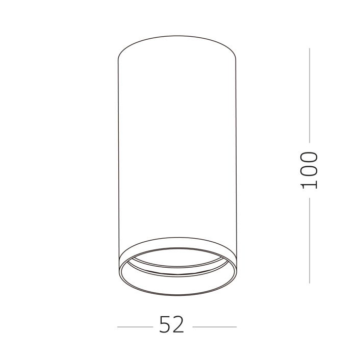 Светильник потолочный Белый GU10 1*50W IP20 D52xH100 220V Без ламп ST170.502.01