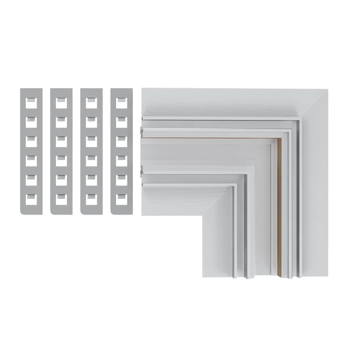 Угол-соединитель для встраиваемого магнитного шинопровода под ГКЛ 12мм ST-Luce Белый ST1007.529.12