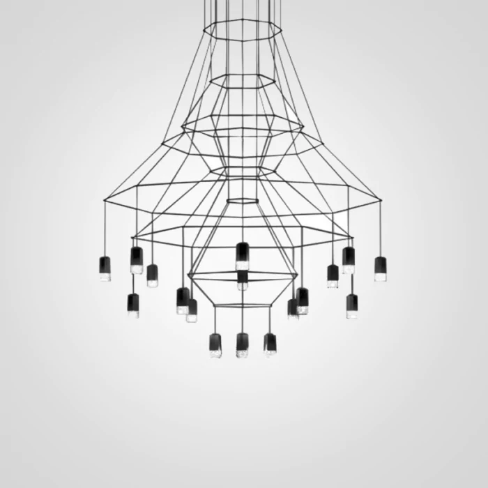 Люстра Via Wireflow Chandelier Polyhedral 0315 Suspension Lamp By Imperiumloft