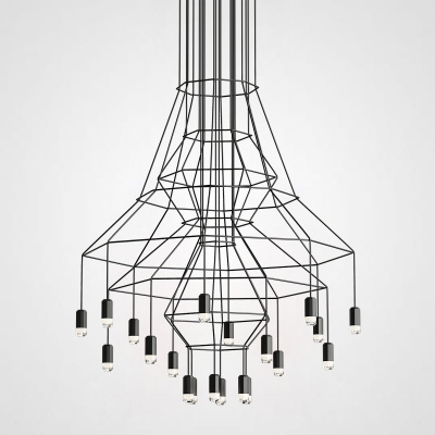 Люстра Via Wireflow Chandelier Polyhedral 0315 Suspension Lamp By Imperiumloft