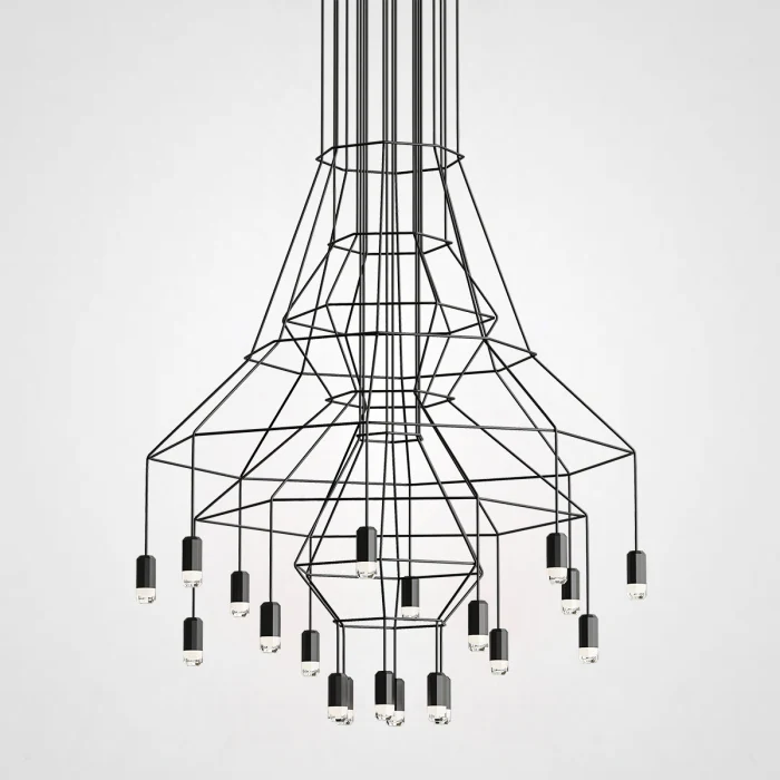 Люстра Via Wireflow Chandelier Polyhedral 0315 Suspension Lamp By Imperiumloft