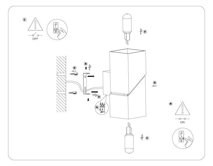 Настенный светильник со сменной лампой Ambrella light FW2474