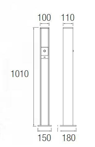 Фонарный столб Leds C4 TWO-LIGHT 55-9775-Z5-CD
