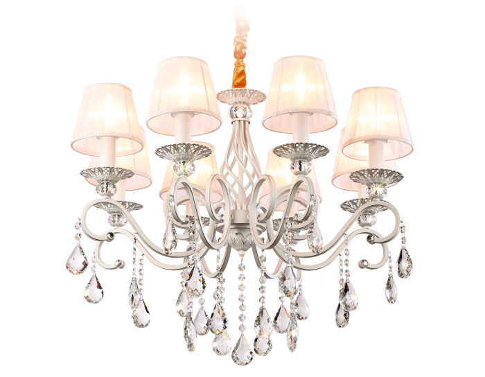 Подвесная люстра с абажурами и хрусталем Ambrella light TR4548