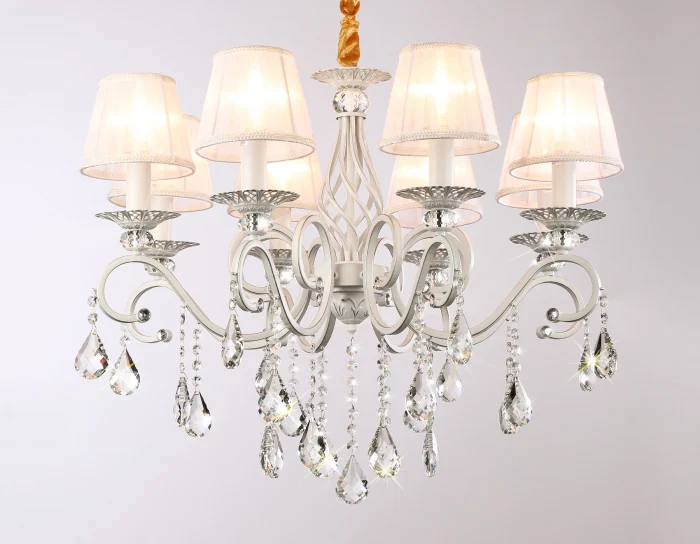 Подвесная люстра с абажурами и хрусталем Ambrella light TR4548
