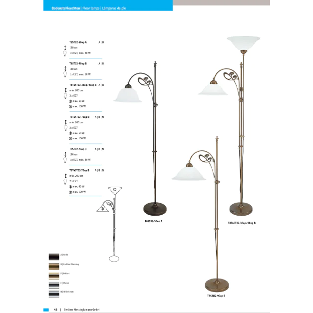 Торшер Berliner Messinglampen T3T4ST02-70opN