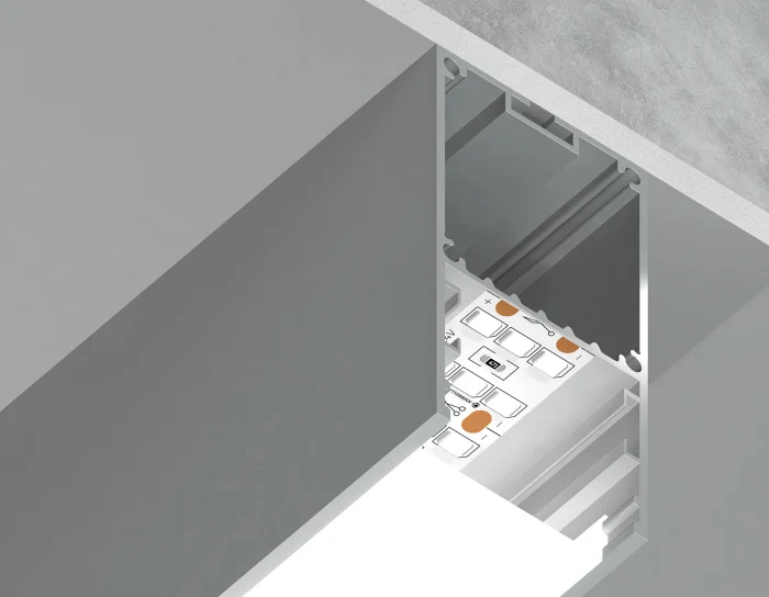 Алюминиевый профиль накладной/подвесной "Profile System" 35*67 для светодиодной ленты до 32,8мм Ambrella light GP3000AL