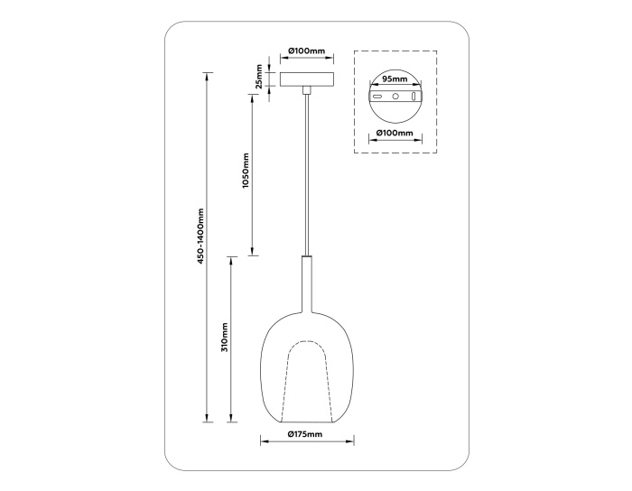 Подвесной светильник HIGH LIGHT AMBRELLA LIGHT LH11123