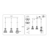 Светильник подвесной со стеклянными плафонами TRADITIONAL AMBRELLA LIGHT TR3404
